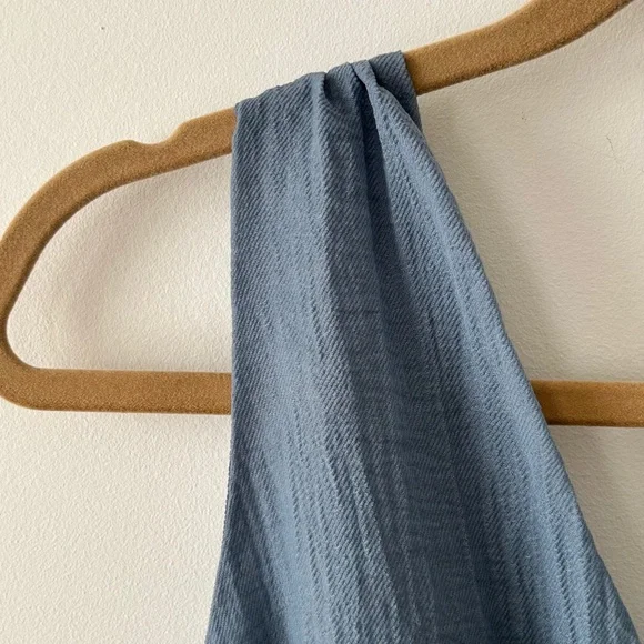 Vince Blue Smocked Tiered Midi Dress - Picture 5 of 16